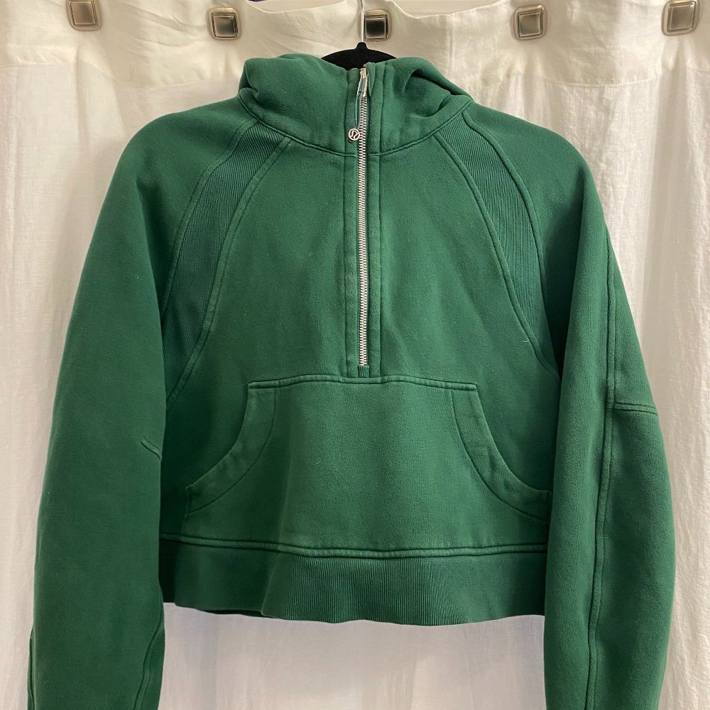 Lululemon Scuba Oversized Half-Zip Hoodie, Size Small, Green